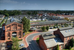 Bild 1 - Nordwolle Delmenhorst - Turbinenhalle und Gelände, © Nordwolle Museum Bild 1 - Nordwolle Delmenhorst - Turbinenhalle und Gelände, © Nordwolle Museum